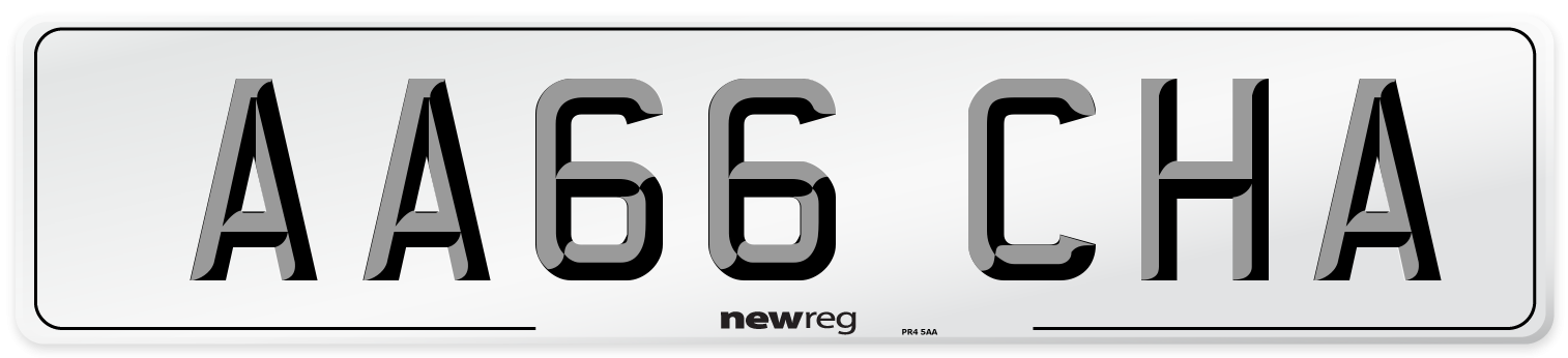 AA66 CHA Number Plate from New Reg